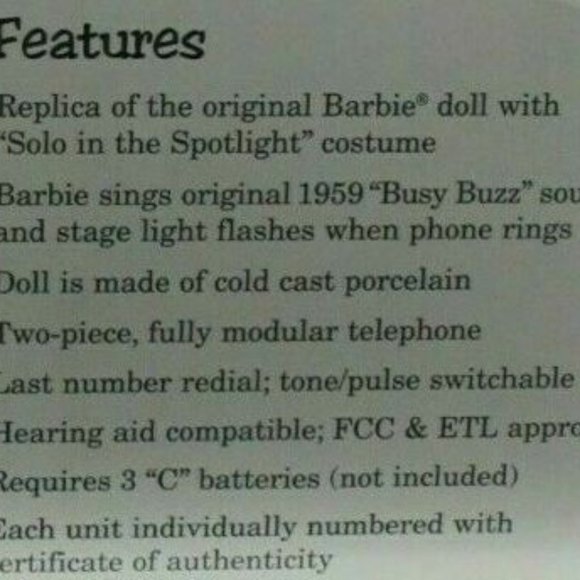 Barbie TeleMania 1995 Solo In The Spotlight Phone - Picture 7 of 7
